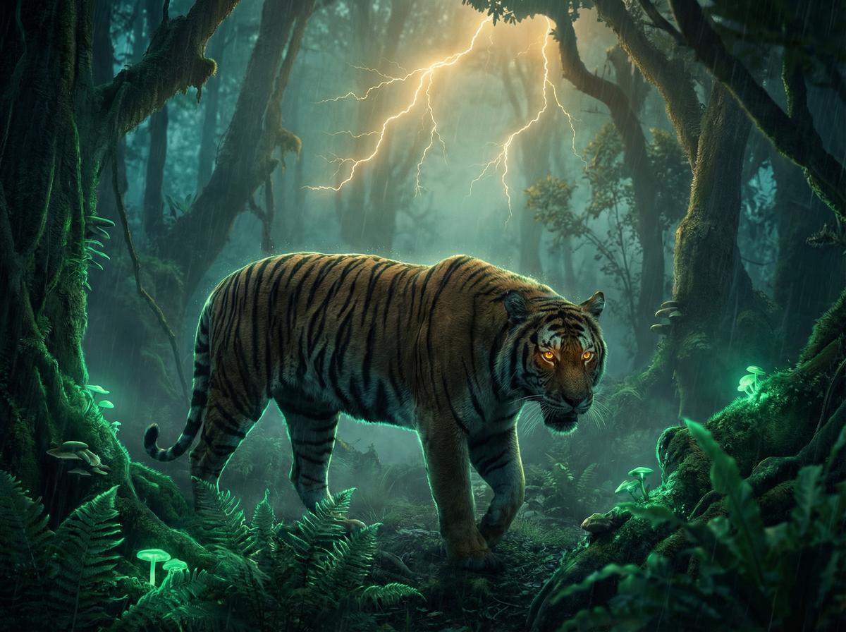 51吃瓜孟加拉虎丛林狩猎视频